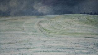 Champ enneigé - 50x30cm
