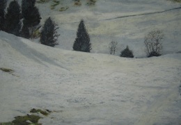 La neige N&deg;4 - 38x27cm (Collection priv&eacute;e)